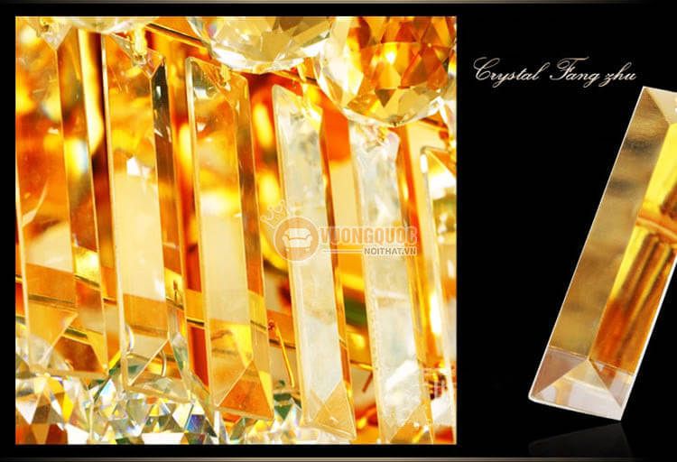 Đèn ốp trần chữ nhật mạ vàng sang trọng CM271-14